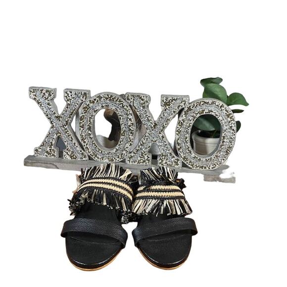 Kaanas Black Tahiti Frayed Boho Sandal Women Sz 6 - Picture 9 of 9